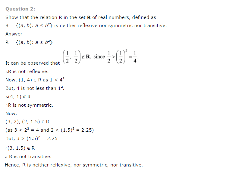 Class 12th Maths Chapter 1 Relations and Functions