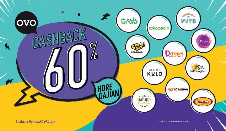 #OVO - #Promo Hore Gajian Cashback 60% di Merchant & Transport Online Favoritmu (s.d 05 Feb 2019) #OVO - #Promo Hore Gajian Cashback 60% di Merchant & Transport Online Favoritmu (s.d 05 Feb 2019)