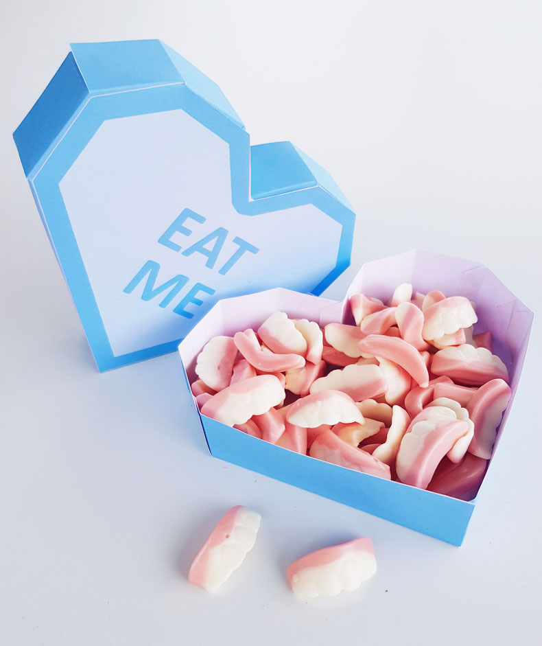 FREE Conversation heart gift box Printable for Valentines day | Now