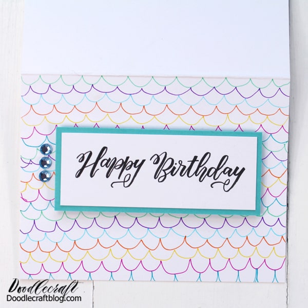 Finally, add any embellishments that you like. Adding embellishments will make the card trickier to mail through the standard post. Just take it to the post office and they’ll do the rest. These embellished cards are great to deliver to neighbors, on a gift or to pass in person without worrying about postage.