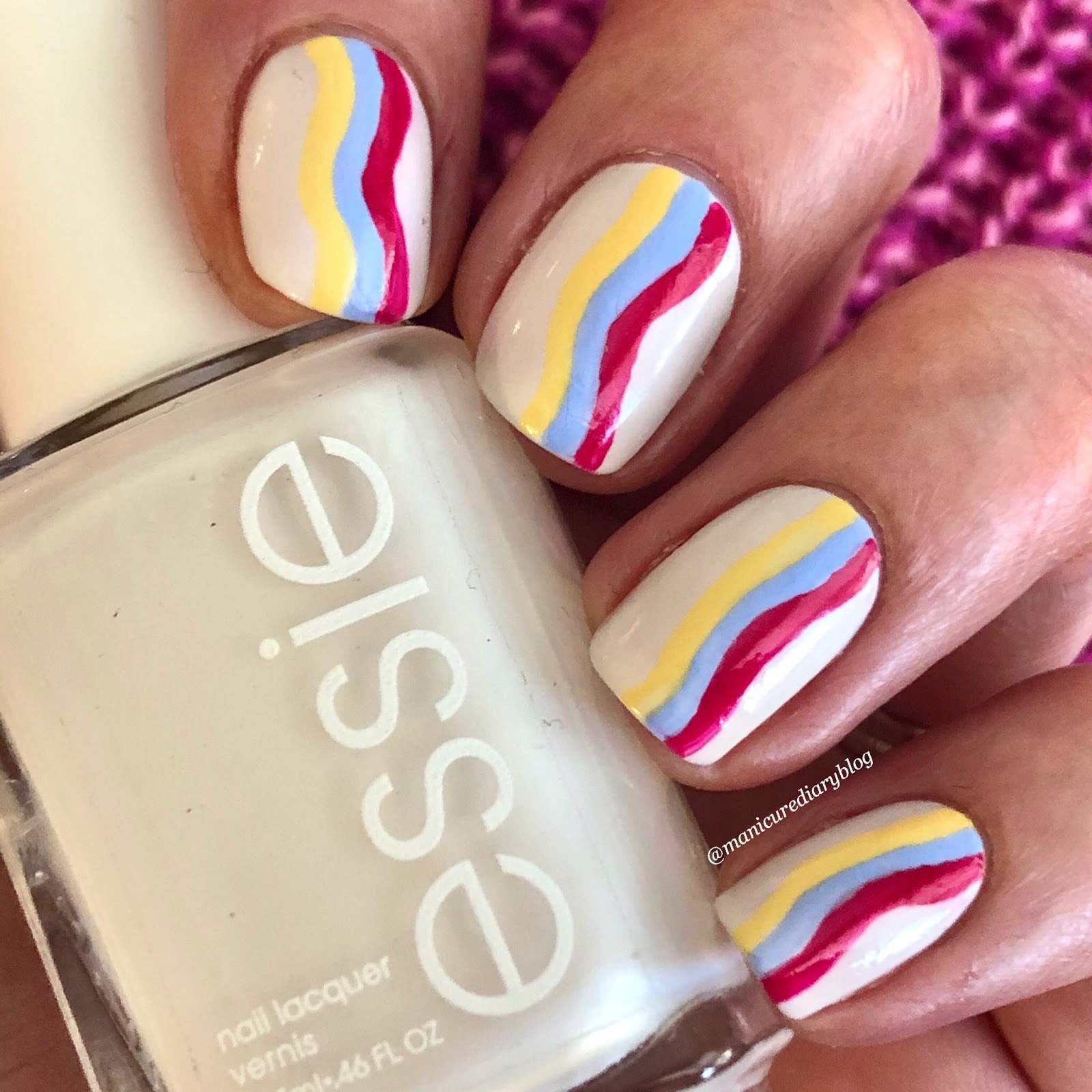 Manicure Diary Colorful Wavy Nails