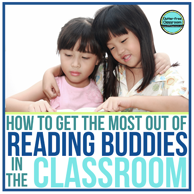 HOW TO MANAGE BOOK BUDDIES, BOOK CLUBS and READING PARTNERS in the CLASSROOM How does the Clutter Free Classroom manage elementary book buddies, book clubs, and reading partners in her classroom? She shares her classroom management strategies and tips for accountability for read to someone, reading partnerships, and partner activities and responses with anchor chart and poster ideas.