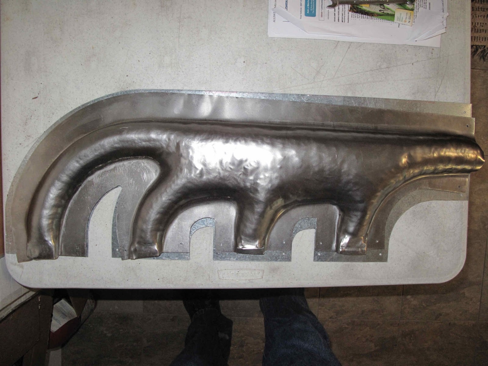 Curtiss OX-5 Rebuild: First Exhaust Manifold Shell Formed