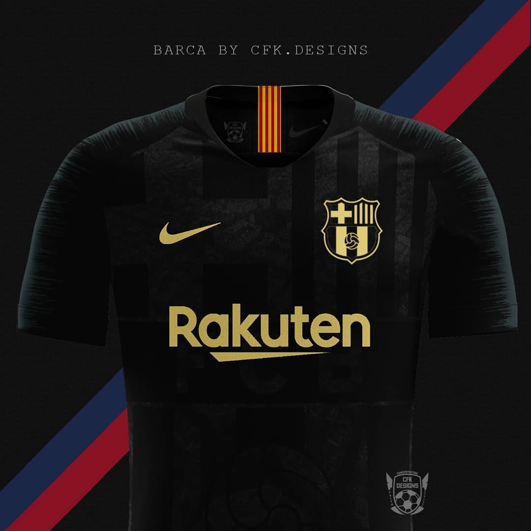 Stunning Black & Gold Barcelona Kit Concept by cfk.designs - Footy