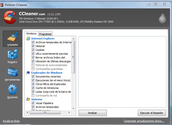 Alcasoft: Como instalar y usar Ccleaner