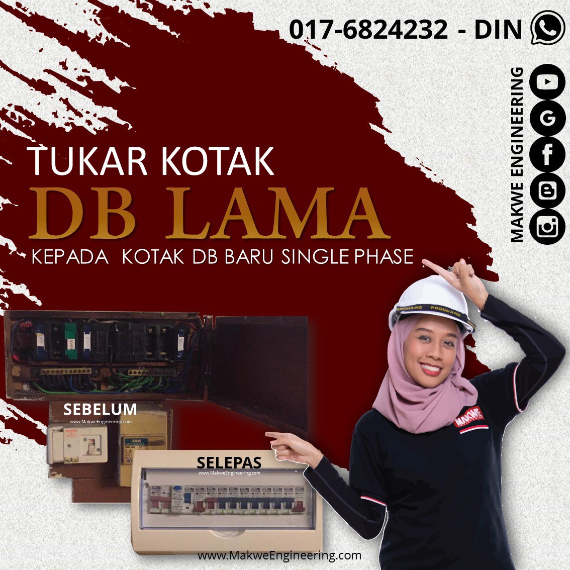 Pakar Pendawaian Elektrik Electrical Wiring Tukar Kotak DB Lama Jenis