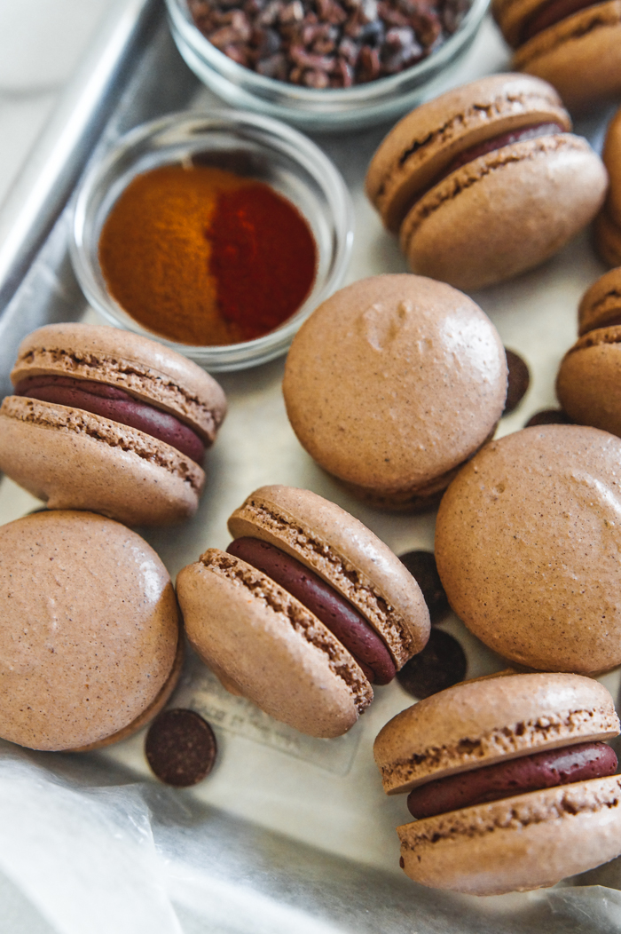 Mexican Chocolate Macarons