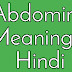 Abdominal मीनिंग ईन हिन्दी । What Is The Meaning Of Abdominal In Hindi 