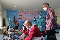 Sutarmidji dan Lismaryani Tinjau Pelaksanaan Donor Darah PKK Kalimantan Barat