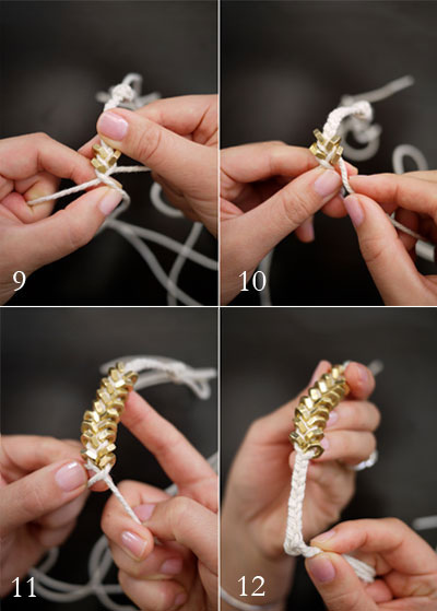 {how to: braided brass hex nut bracelet}