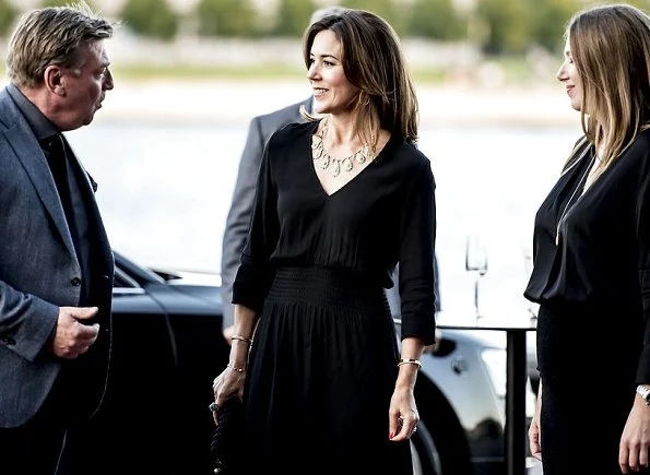 Princess Mary attended the opening of Copenhagen TV Festival. Princess Mary jewellry Necklace in Turquoise