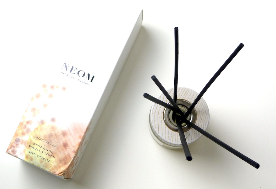 an image of neom happiness reed diffuser review
