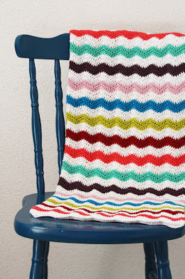 Crochet ripple stitch blanket