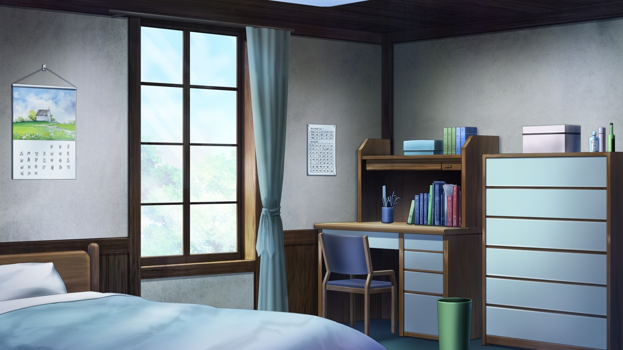 Anime Landscape: Anime Student Bedroom Background