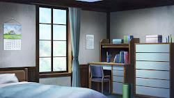 anime student bedroom background landscape