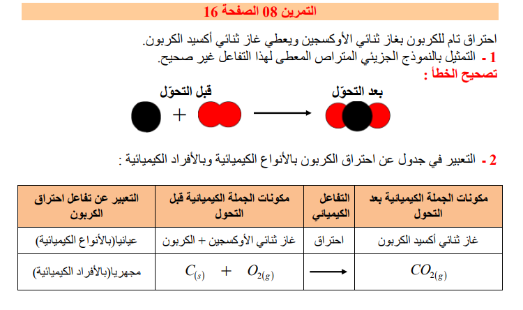 حل تمرين 8 صفحة 16 الفيزياء للسنة الثالثة متوسط - الجيل الثاني