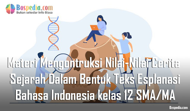 Materi Mengontruksi Nilai-Nilai Cerita Sejarah Dalam Bentuk Teks Esplanasi Mapel Bahasa Indonesia kelas 12 SMA/MA