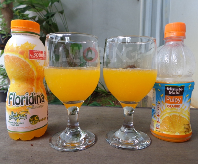 Halobung! Minuman Jeruk Berbulir Floridina VS Minune Maid
