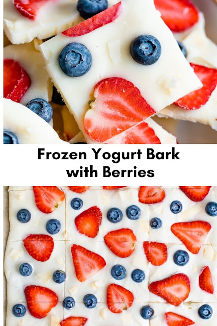 Frozen Yogurt Bark with Berries 
