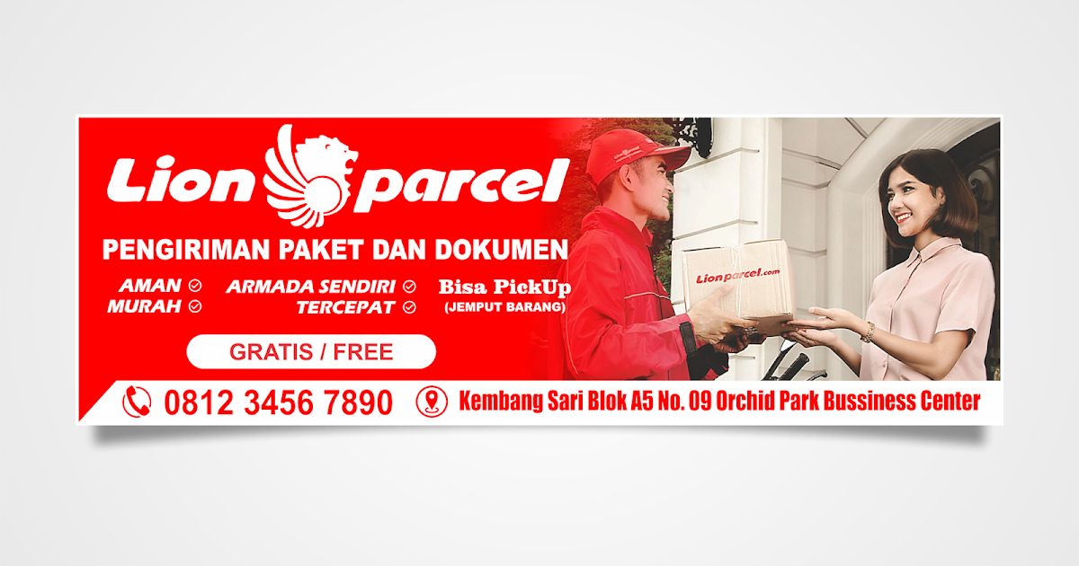 Spanduk Lion Parcel Nova Grafis