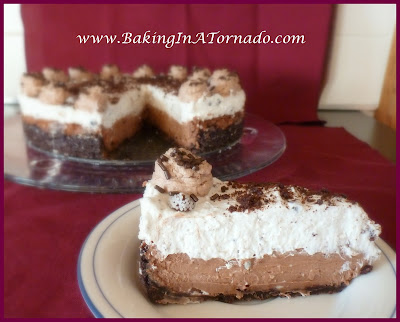 Double Chocolate Cheesecake Pie | www.BakingInATornado.com