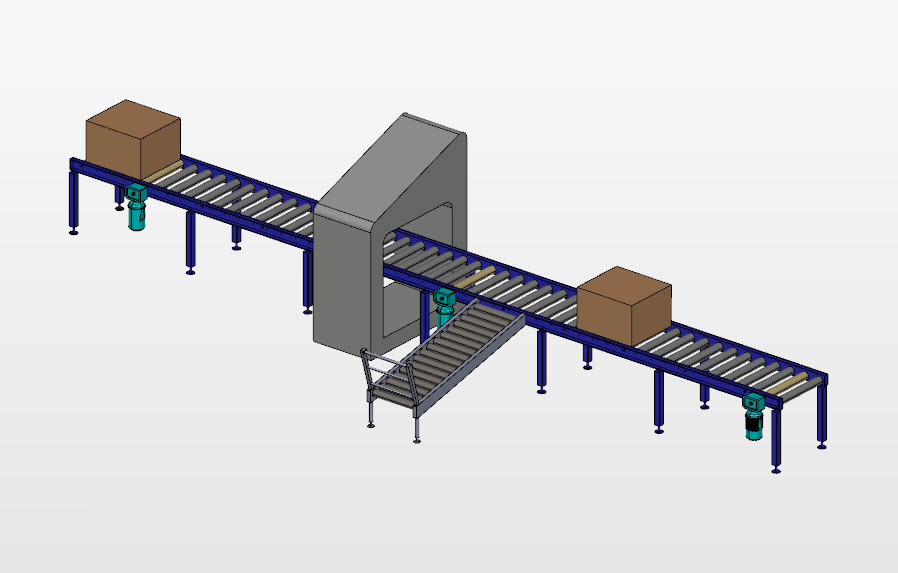 Roller conveyor 3D model file cad engineering downloads for free