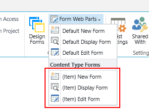 Editing SharePoint form page