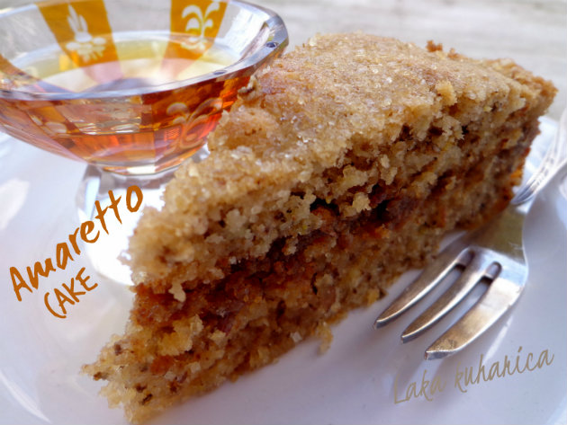 Amaretto cake by Laka kuharica: Amaretto liqueur adds sophistication to the cake.