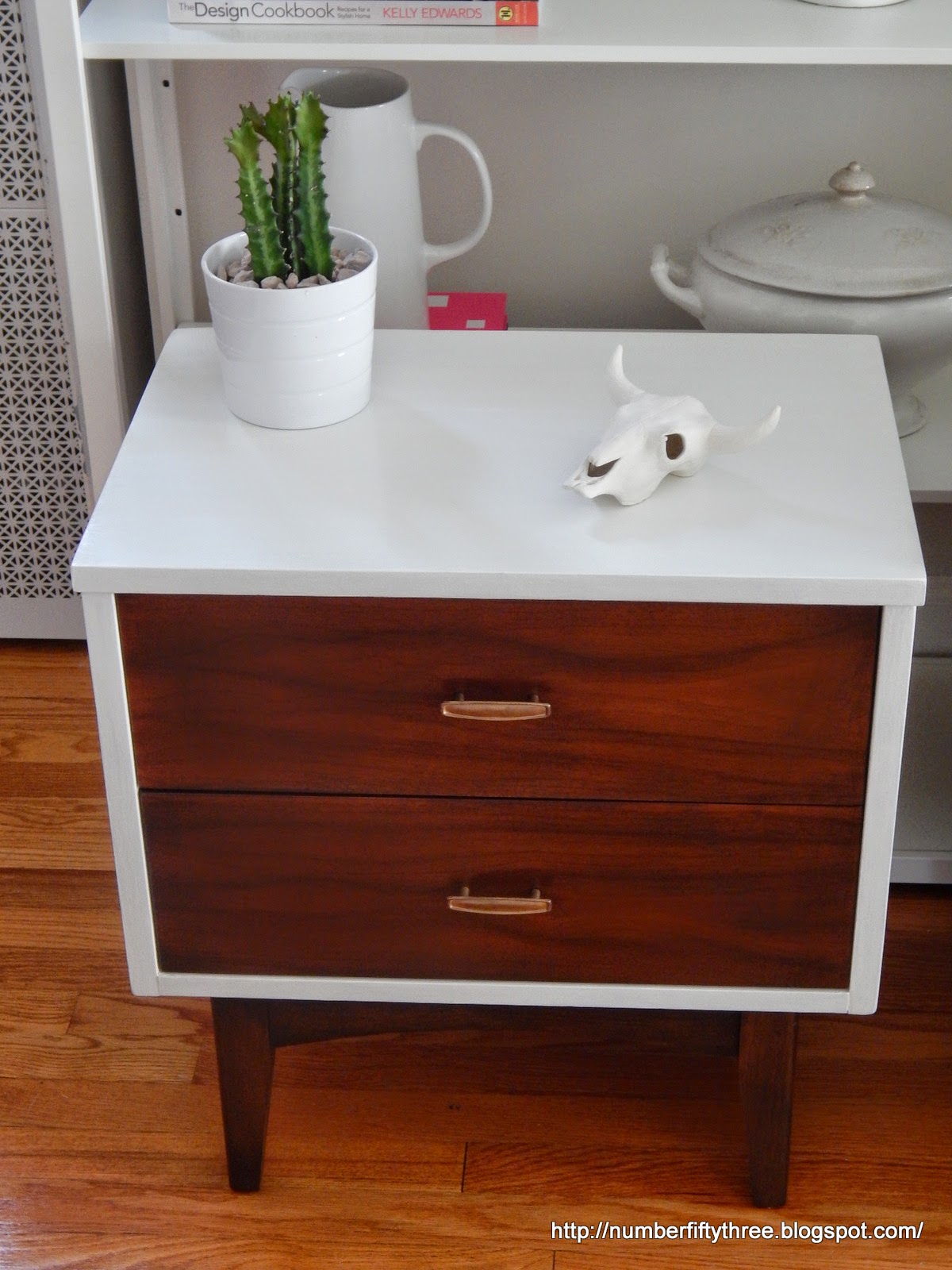 Number FiftyThree Painted & Stained Mid Century End Tables