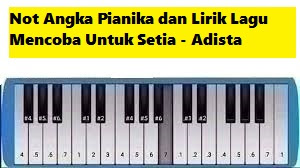 Not Angka Pianika dan Lirik Lagu Mencoba Untuk Setia - Adista