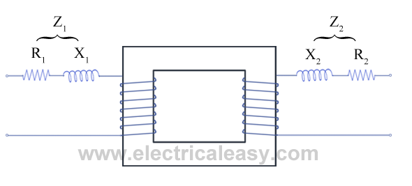 transformer with resistance and leakage reactance