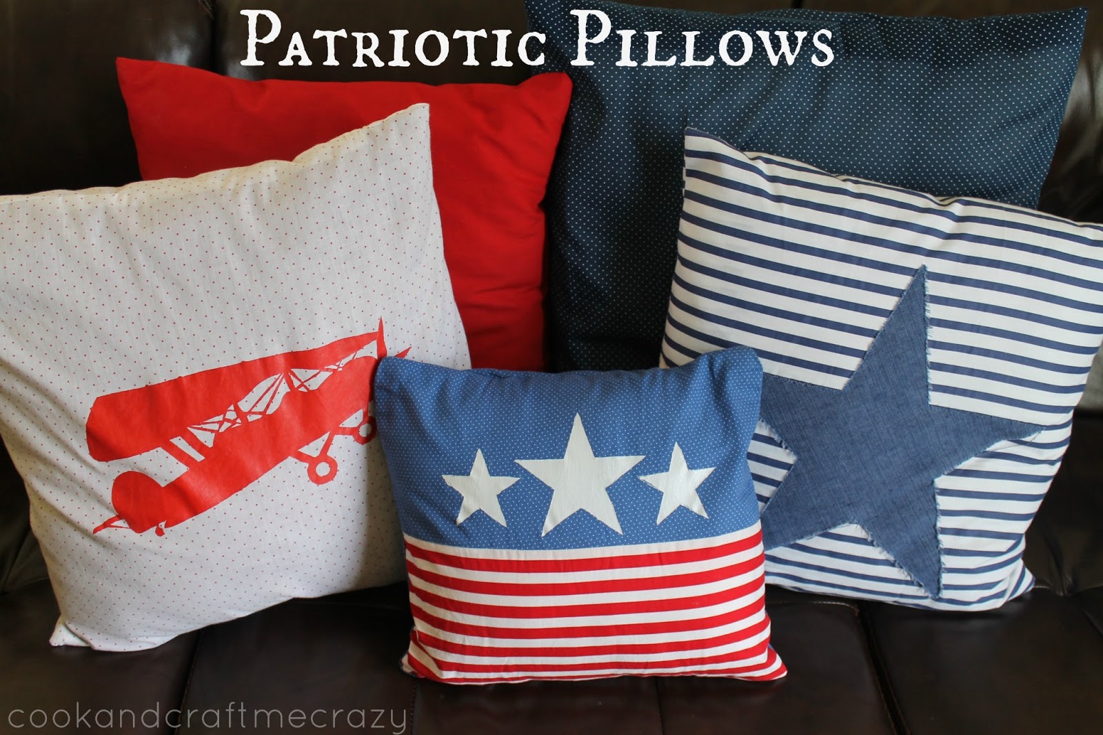 Cook and Craft Me Crazy Patriotic Pillows