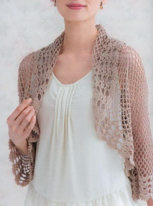 Crochet Pattern Of Delicate Circular Sweater