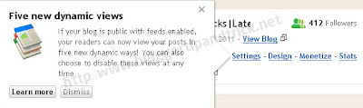 Blogger Five new dynamic views