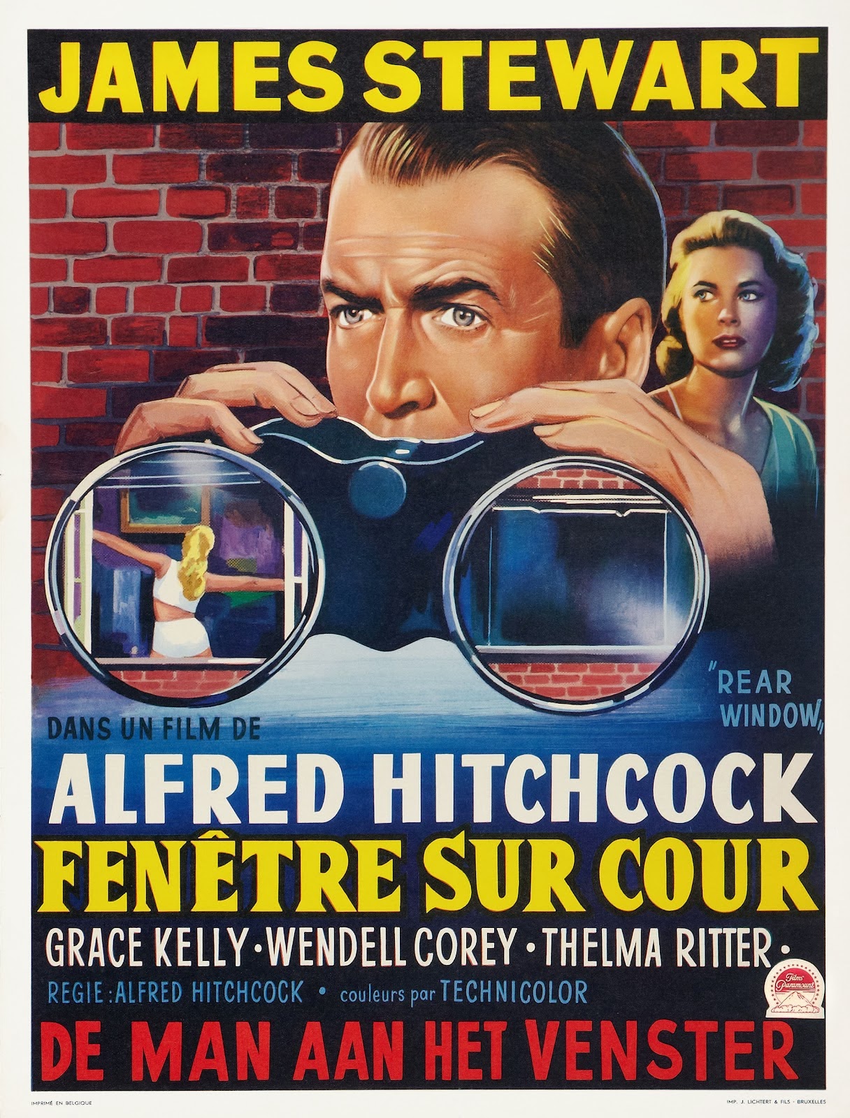Belgian Movie Posters Rear Window 1954 