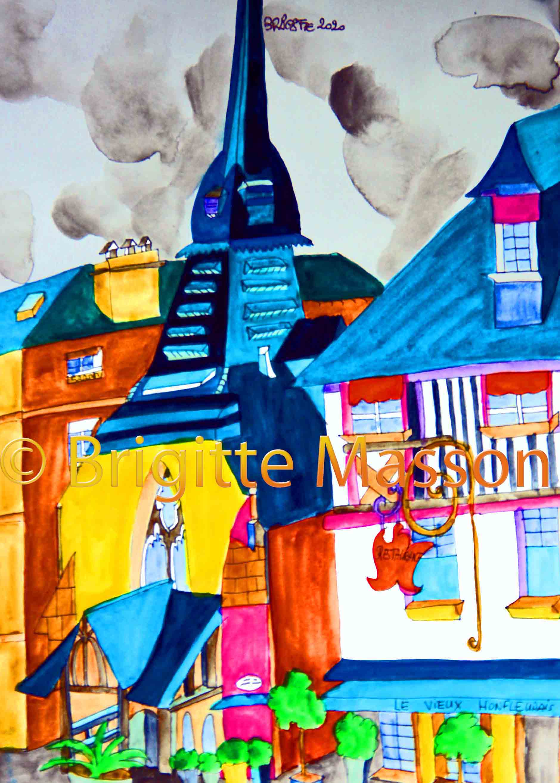 Le blog de B. Masson: Tempête Dennis - Le Havre vu d'Honfleur