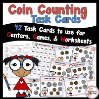  Coin Counting Task Cards
