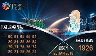 Prediksi Togel Angka Singapura Senin 20 Januari 2020