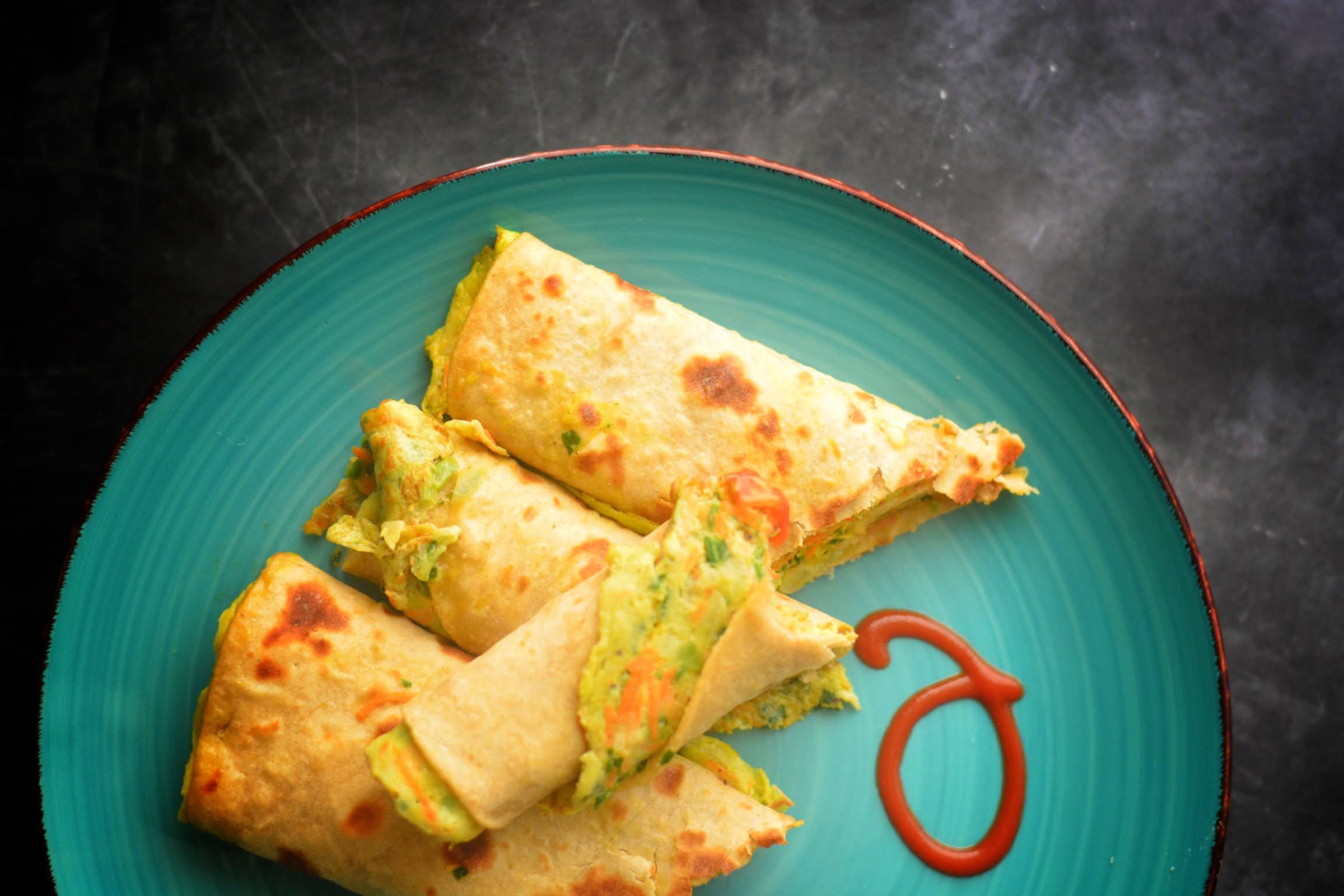 Kids Lunchbox Idea Video recipe Cheesy Egg Chapati Rolls Recipe