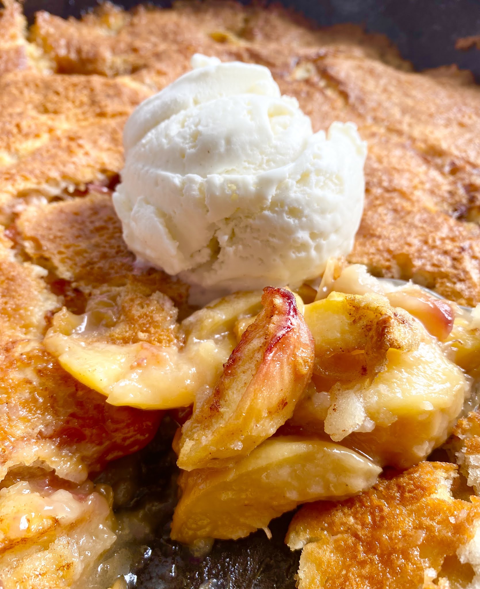 Cast Iron Skillet Peach Cobbler Ally's Sweet & Savory Eats
