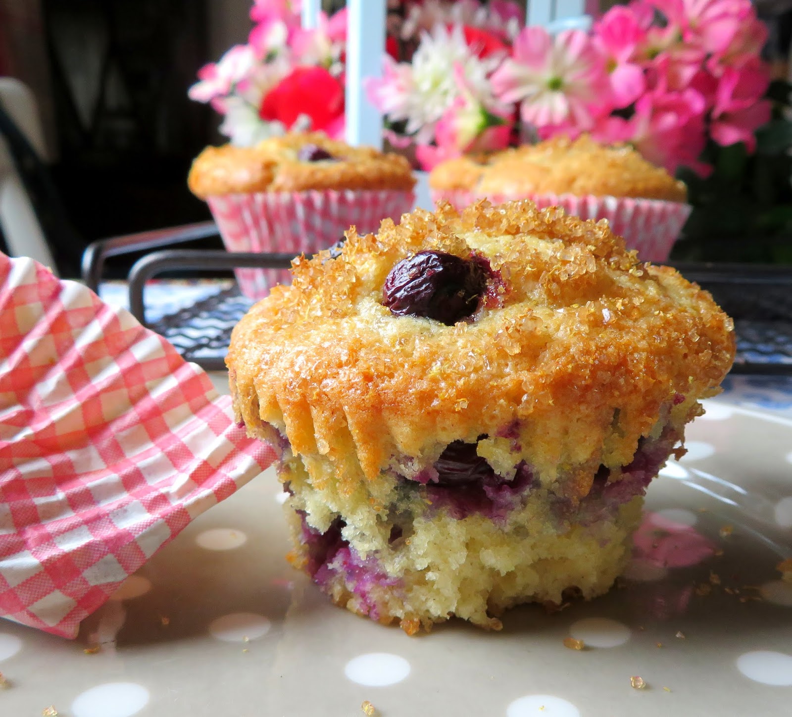 Four Perfect Blueberry Muffins The English Kitchen