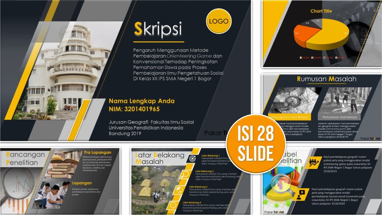 Template PPT untuk Sidang Skripsi, Tesis, Disertasi