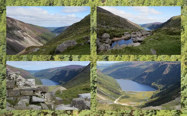 Hillwalking at Glendalough in County Wicklow - Glenealo River and Upper Lake Views