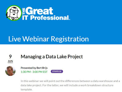 Bert Brijs Webinar on Managing a Data Lake Project