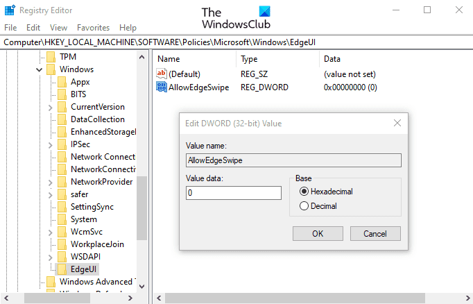 Comment désactiver le balayage du bord de l'écran sur Windows 10