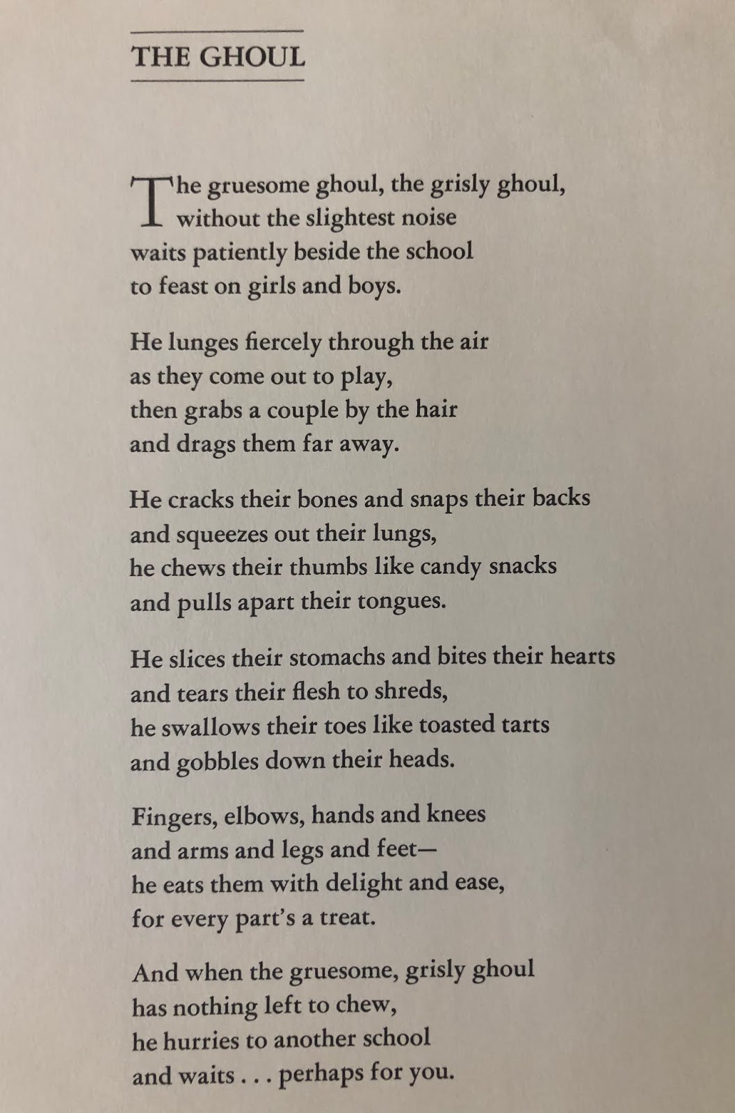 How to write a horror poem image