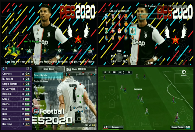  Kembali saya share game soccer untuk Android yang Anda punya dan kali ini adalah PES 2020 PPSSPP Ultimate Eropa & Shopee Liga 1
