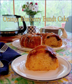 Orange Blueberry Bundt Cake, full of fruit flavor, this cake is studded with blueberries and mandarin oranges, and is drizzled with an orange topping. | Recipe developed by www.BakingInATornado.com | #bake #cake