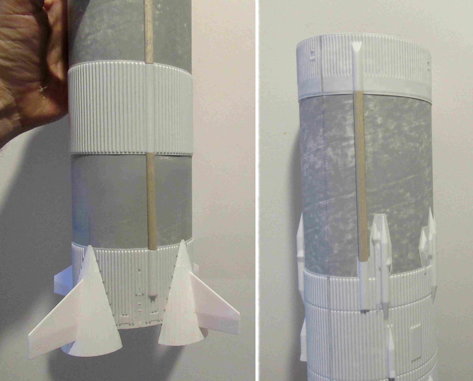 Model Rocket Building Estes Saturn V 1969 Build, Part 31, Gluing The