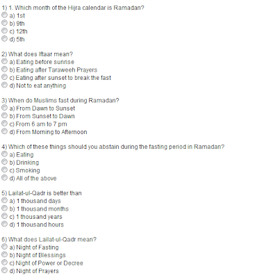 ramadan quiz for friends